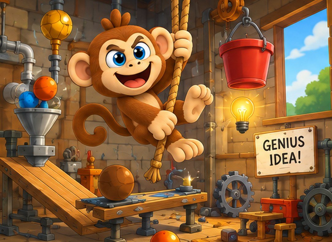 Mikey the Monkey in action