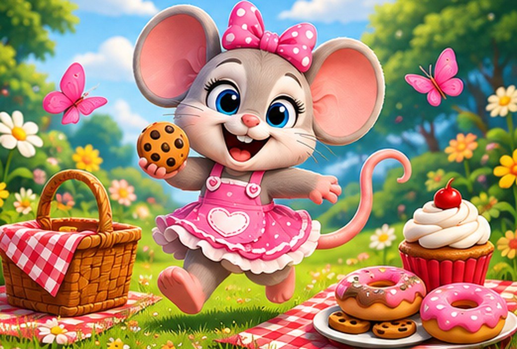 Mishy the Mouse in action